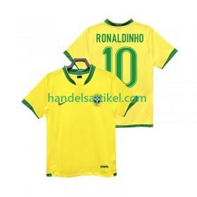 Brasilien RONALDINHO 10 2006 Retro Heim Trikotsatz Kurzarm